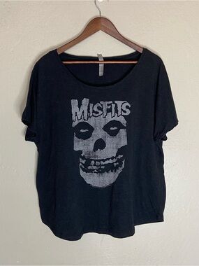 Misfits Scoop neck Women’s blouse Official band merch size 2XL black